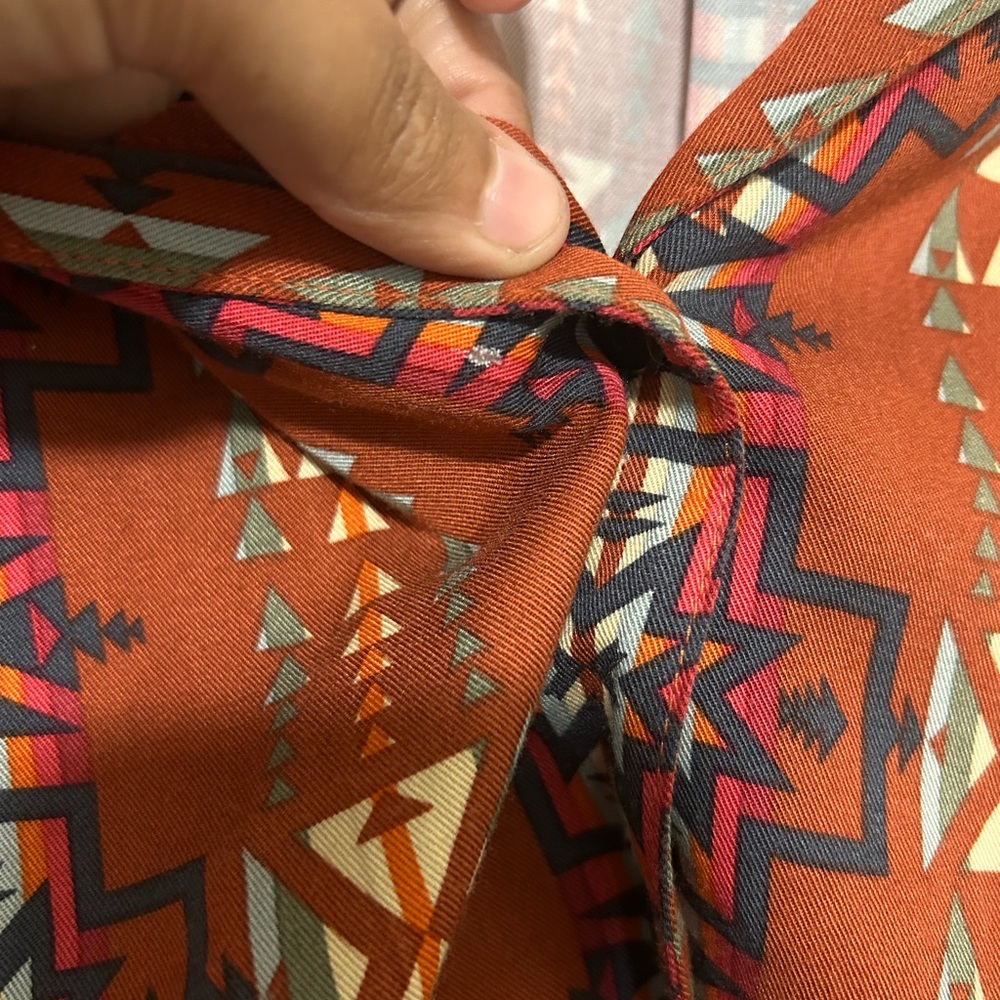 Pendleton Men's Rust Geometric Button Down Shirt - image 8